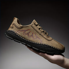 Men's Flame Pattern Hiking Shoes Outdoor Non Slip Sneakers