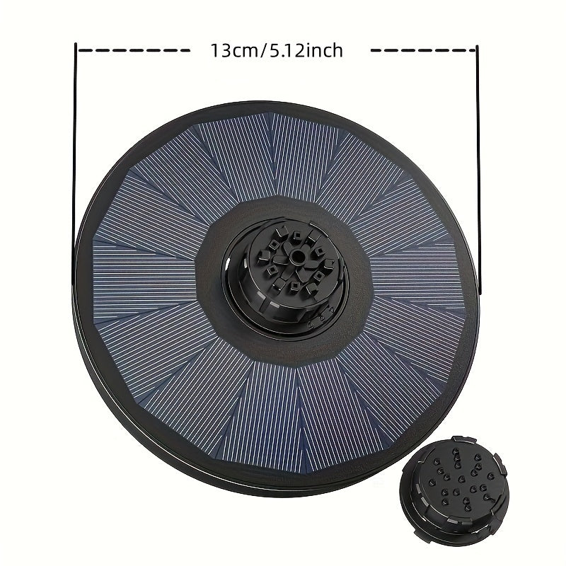 Solar Fountain 4 in 1 Nozzle 2 2W Solar Powered Pump 7 Water Styles