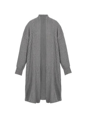 Solid Long Sleeve Open Front Sweater Cardigan