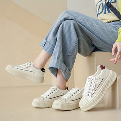 Chunky Sneakers Lace Up Non Slip Casual Walking Shoes