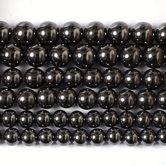 Hematite Stone Beads Round Loose Beads 4-12mm