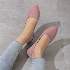 Women's Pointed Toe Ballet Flats Soft Sole Slip On Shoes