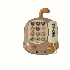 Cat Car Phone Toy with Music & Lights for Toddlers
