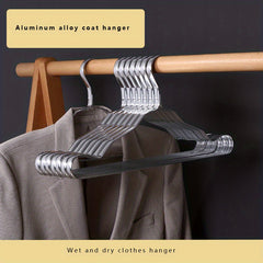 5pcs Non Slip Stainless Steel Clothes Hangers for Wide Shoulder Clothes