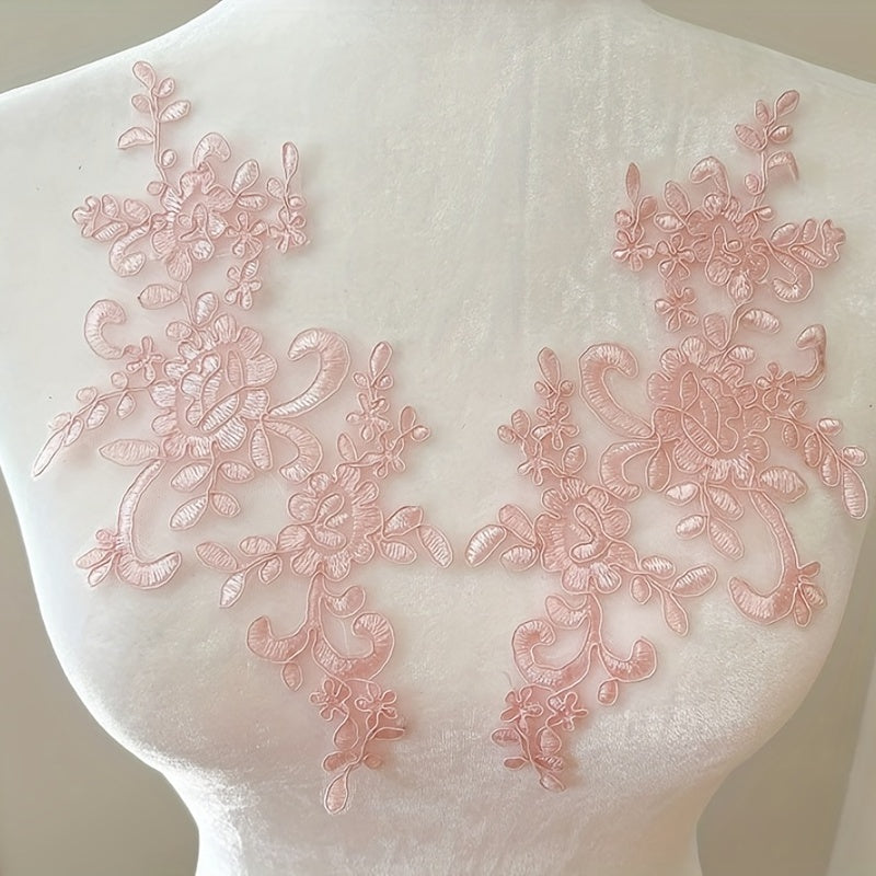 Colorful Car Bone Pair Flower Lace Wedding Dress Accessories