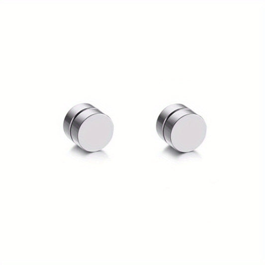 Men's Stainless Steel Magnetic Ear Clip Earrings