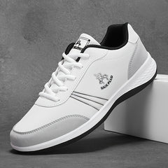 Men's Solid Sneakers Non Slip Lace Up Casual Soft Sole Shoes