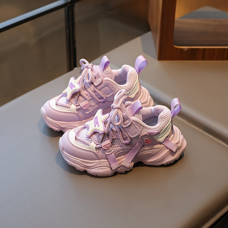 Girls Casual Breathable Sneakers Non-slip Outdoor Shoes