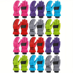 Winter Ski Gloves Warm Windproof Outdoor Sports Gloves Waterproof