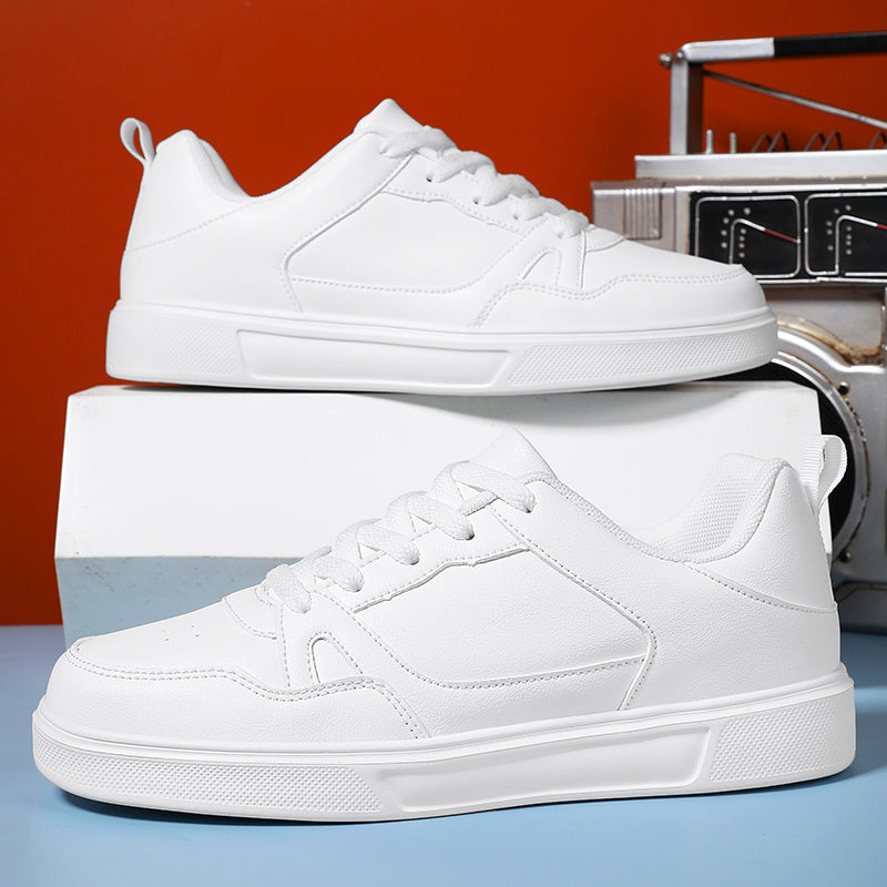 Men's Lace-Up PU Leather Skate Shoes Good Traction Breathable