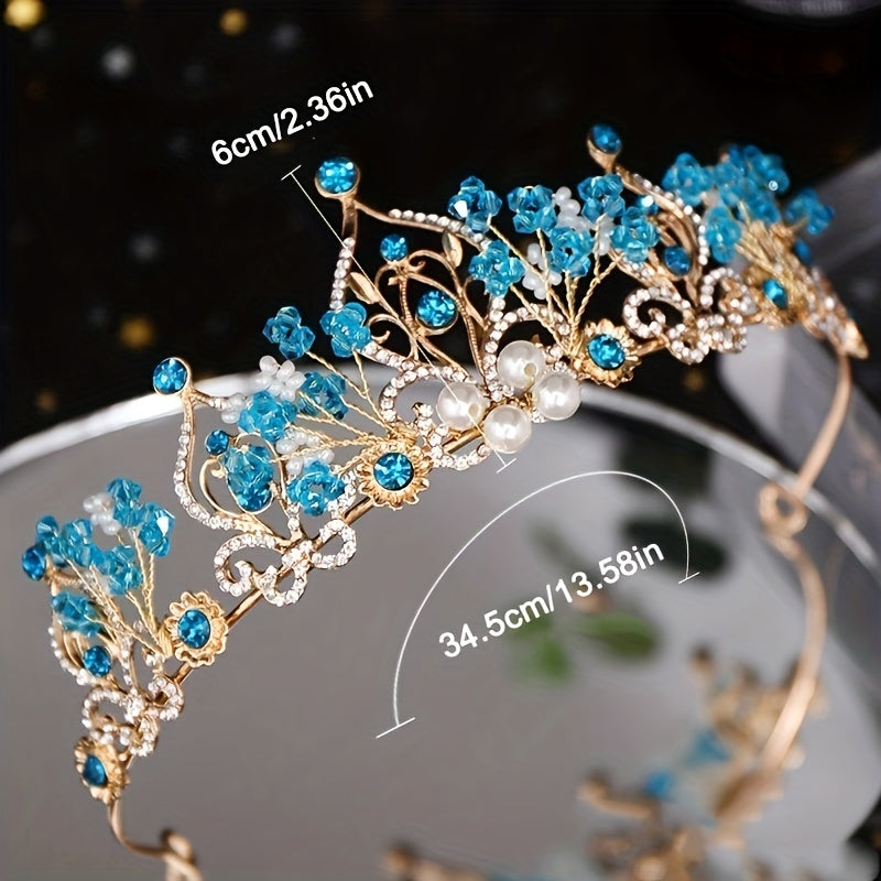 Crystal Rhinestone Tiara for Wedding Party Costume