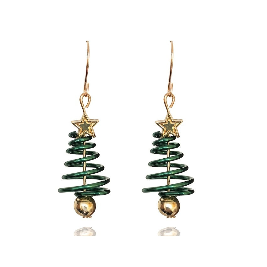 Christmas Tree Earrings Pendant Girls Gift