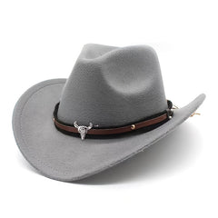 Men's Sun Protection Wool Fedora Cowboy Jazz Hat