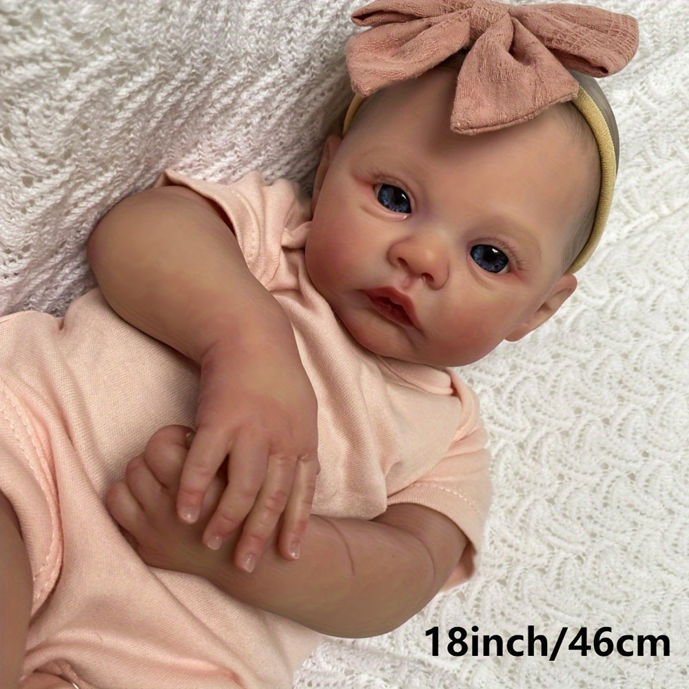 18 Inch NPK Meadow Reborn Doll Soft Cloth Body Orange Vinyl
