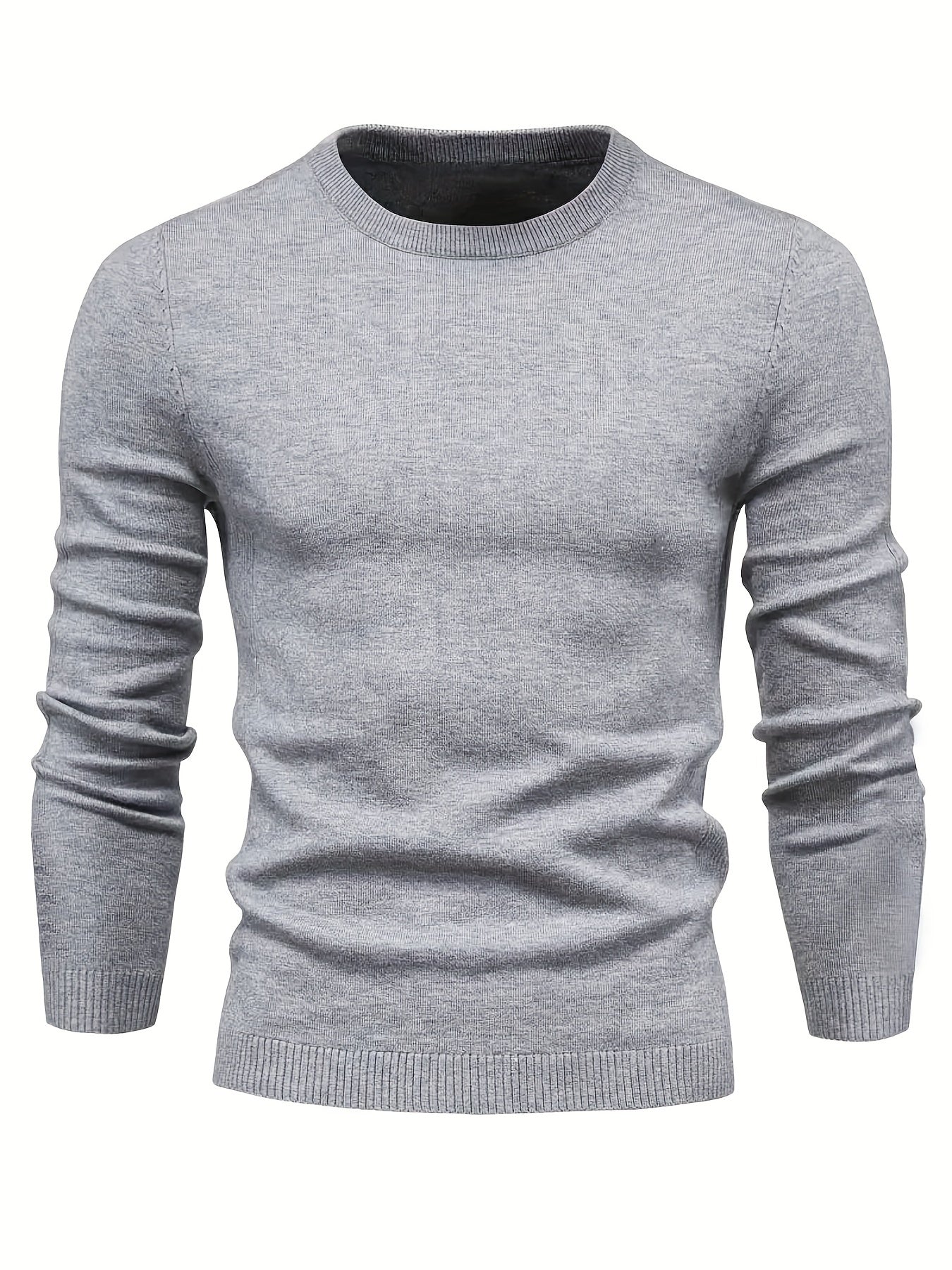 Men's Knitted Sweater Warm Crew Neck Pullover