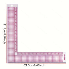 Red 90 Degree Clothing Pattern Making Ruler Sewing Accessories