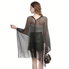Tassel Shawl Bikini Cover Up Summer Sunscreen Wraps for Women