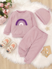 Girls Waffle Top Plaid Pants Toddler Baby Outfit 2pcs