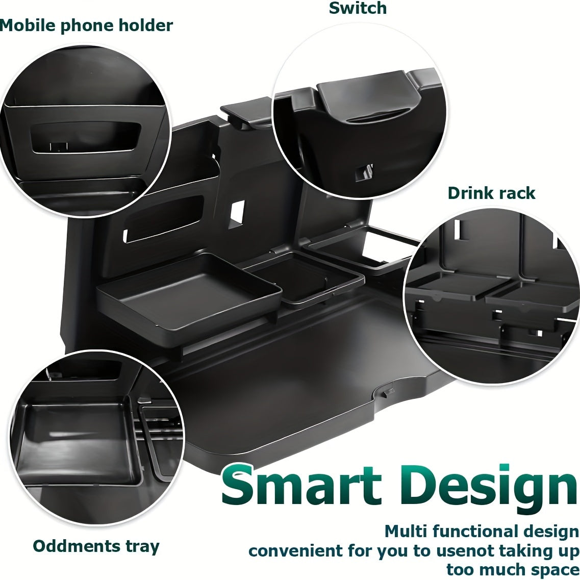 Multifunctional Car Back Seat Tray Table - Portable Foldable Desk