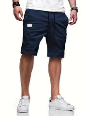 Men's Drawstring Cargo Short Pants Lightweight Flap Pocket Shorts