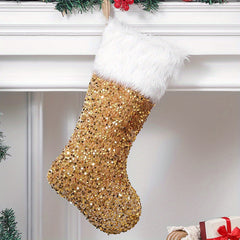 Glitter Plush Christmas Stockings Children's Gift Bag