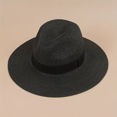Men's Wide Brim Straw Fedora Jazz Hats