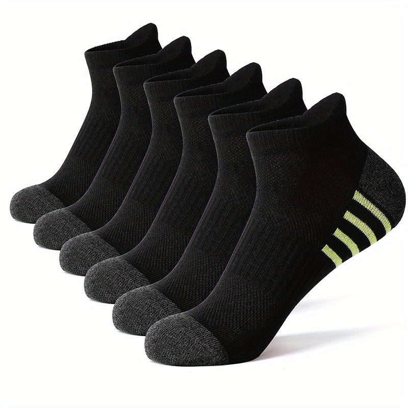 6 Pairs Striped Mesh Socks Comfy & Breathable Women's Stockings