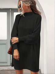 Turtleneck Knit Pullover Sweater for Women