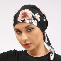 Flower Print Head Scarf Turban Cap Bandana Chemo Hats