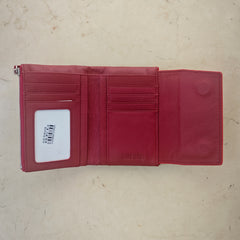 Green Croc Texture Wallet with Triple Magnetic Closure