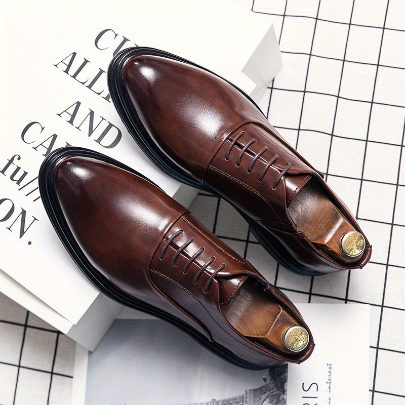Men's Oxford Shoes Lace up Front Dress Shoes For Men Business Formal Tie Wedding