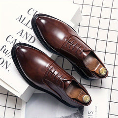 Men's Oxford Shoes Lace up Front Dress Shoes For Men Business Formal Tie Wedding