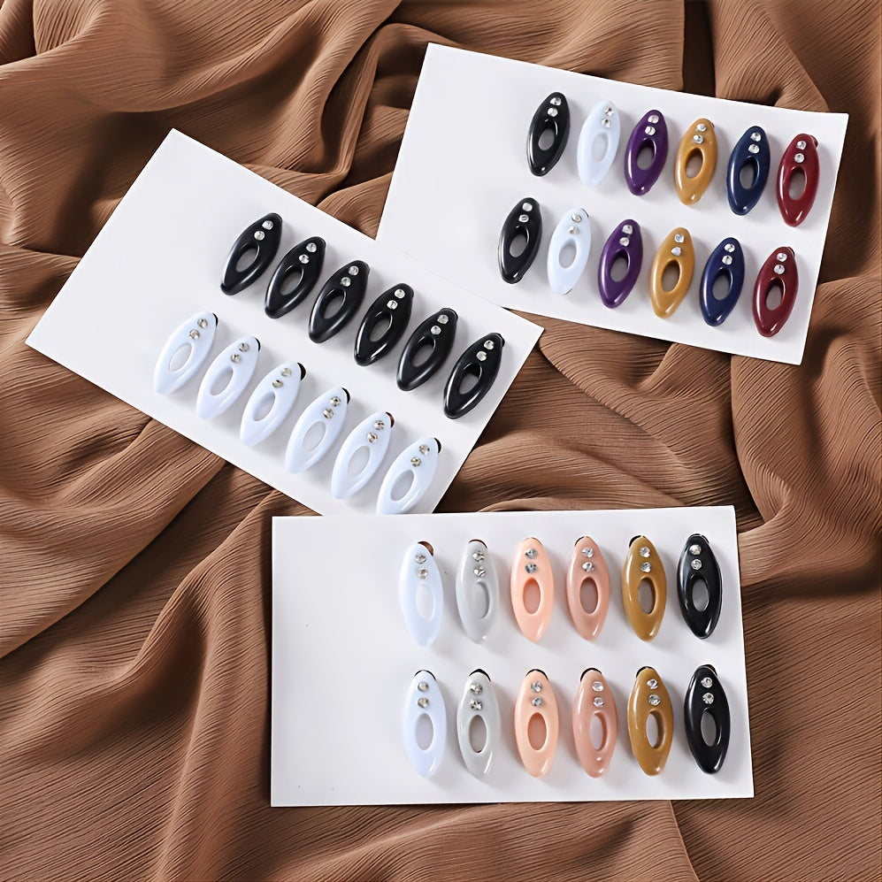 Oval Rhinestone Scarf Buckle, Scarf Safety Needle Accessory