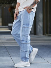 Loose Fit Jeans Mens Casual Street Style Denim Pants