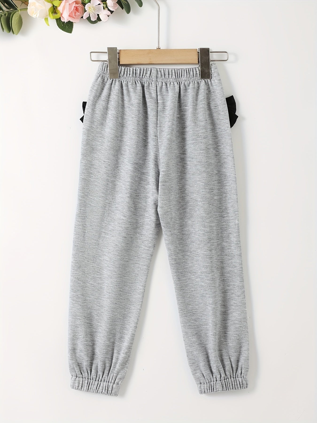 Girls Bowknot Active Jogger Pants Casual Playwear Trousers