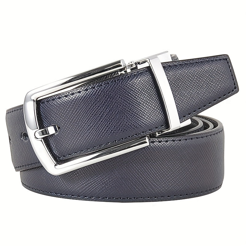 Men's Leather Business Belt Square Pin Buckle Waist Strap Belt
