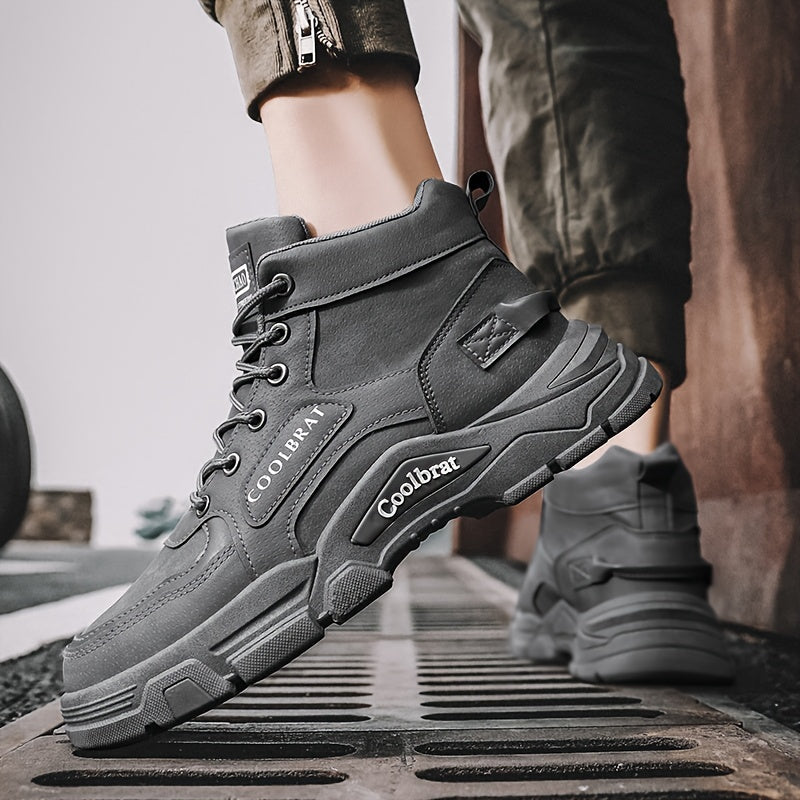 Men's Lace-up Service Combat Boots Casual Walking Shoes