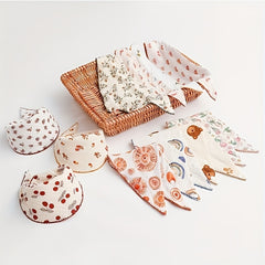 Royal Cotton Gauze Saliva Towel Lace Bib Half Round Bib