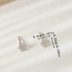 925 Silver Mini Hexagonal Star Stud Earrings for Girls