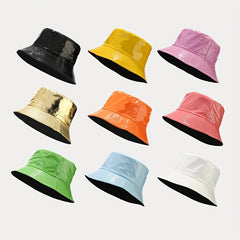 Reversible Waterproof Sun Hat Unisex Bucket Hat for Sun Protection