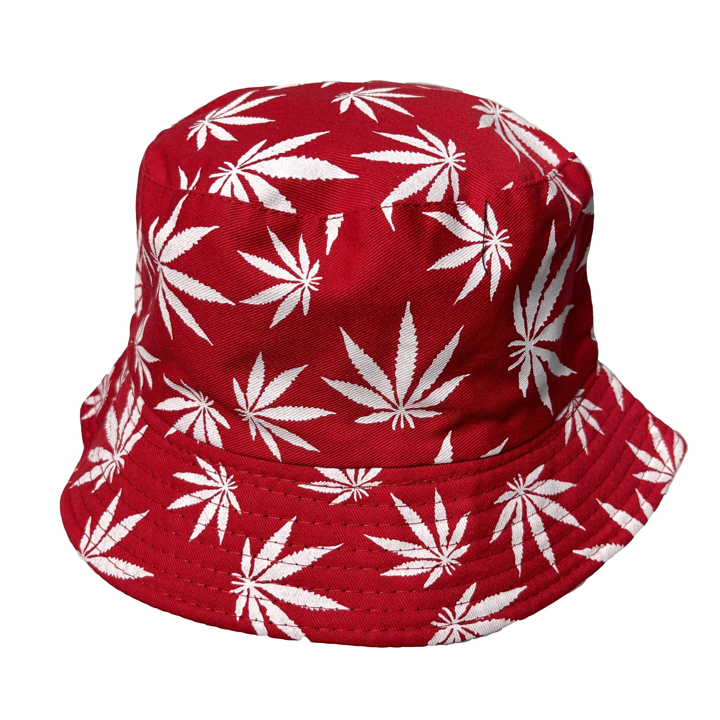 Leaf Print Bucket Hat Unisex Hip Hop Fisherman Cap Lightweight Travel Beach