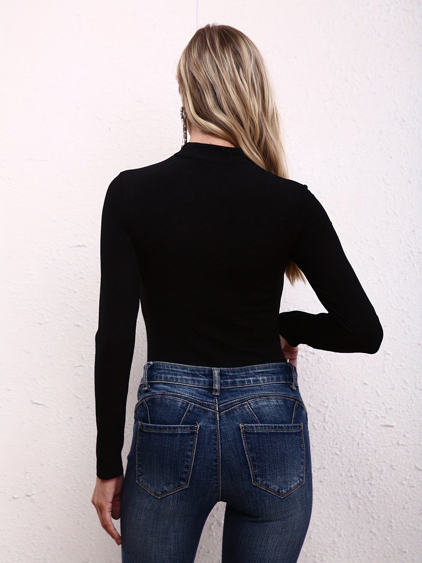 Cut Out Bodysuit Long Sleeve for Spring and Fall