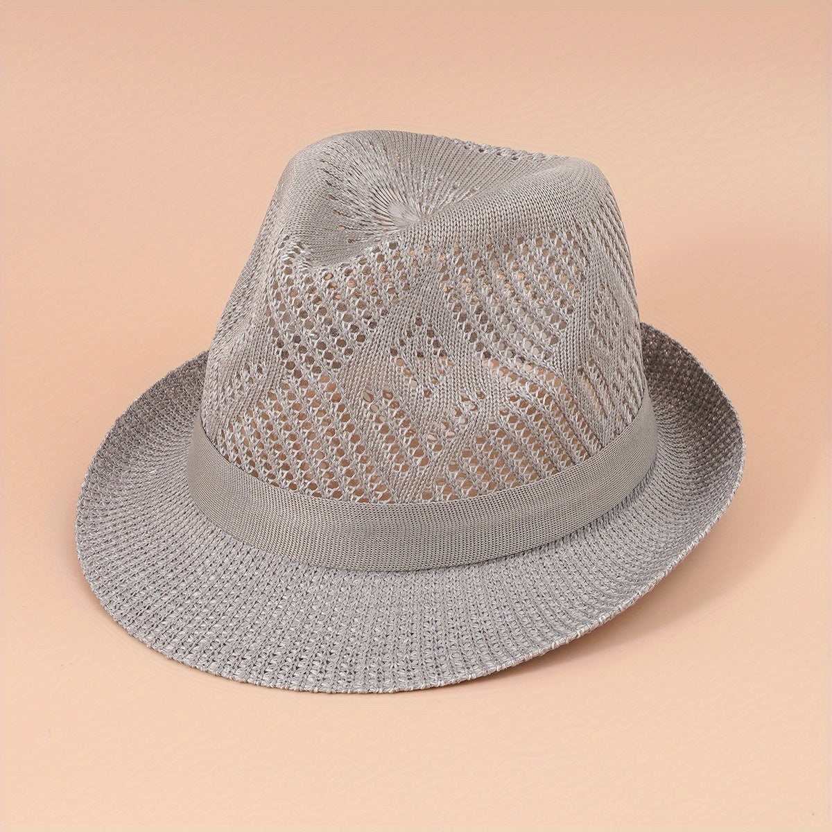 Short Brim Fedora Cap Breathable Jazz Hat Summer Sun Hat