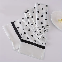 Polka Dot Geometric Print Skinny Scarf for Women