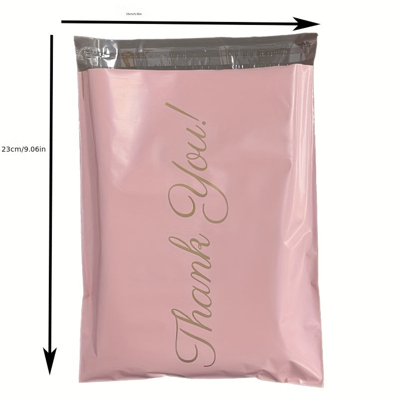 50pcs Printed Thankyou Express Bag Logistics Waterproof Packaging Bag