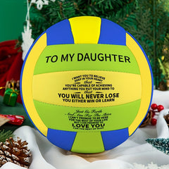 To My Daughter Soccer Ball Beginner Training Outdoor Sports With Pump