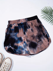 Tie Dye Drawstring Shorts Casual Shorts For Women
