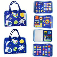 HOTMIR Space Busy Board Toy Felt Sensory Travel Puzzle