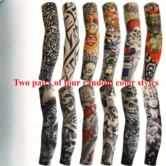 Summer Personality Flower Arm Tattoo Sleeve for Cycling