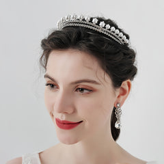 Pearl Headband Rhinestone Head Hoop Bridal Hair Accessories